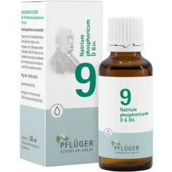 Pflüger Biochemie 9 Natrium phosphoricum D 6 Tropfen, 30 ml- Salze Als Tropfen|Salze 1-12