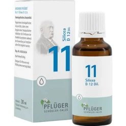 Pflüger Biochemie 11 Silicea D 12 Tropfen, 30 ml- Salze Als Tropfen|Salze 1-12