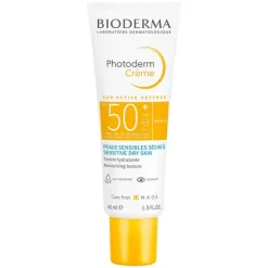Bioderma Photoderm Creme SPF 50 + ungetönt für trockene, sonnenempfindliche Haut, 40 ml- Lsf 50+|Gesicht