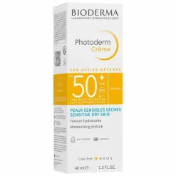 Bioderma Photoderm Creme SPF 50 + ungetönt für trockene, sonnenempfindliche Haut, 40 ml- Lsf 50+|Gesicht