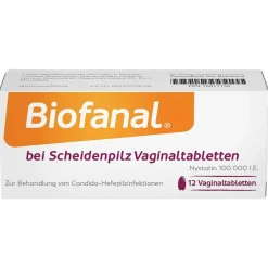 Biofanal ® bei Scheidenpilz Vaginaltabletten, 12 St- Scheidenpilz Medikamente