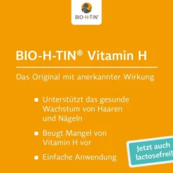 Bio-H-Tin ® Vitamin H 10 mg Tabletten, 100 St- Vitamin B7 (Biotin)