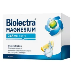 Biolectra Magnesium-® MAGNESIUM 243 mg forte Brausetabletten Zitronengeschmack, 60 St