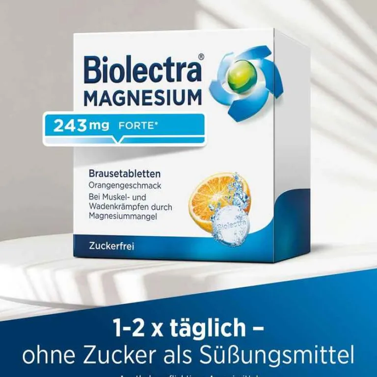 ® MAGNESIUM 243 mg forte Brausetabletten Orangengeschmack, 20 St^Biolectra Outlet