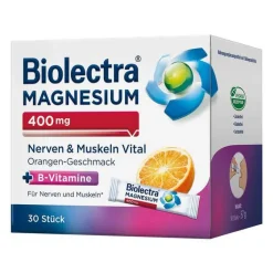 Biolectra Vitamin B6 (Pyridoxin)|Vitamin B12 (Cobalamin)-Magnesium 400 mg Nerven & Muskeln Vital, 30 St