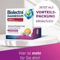 Biolectra Vitamin B6 (Pyridoxin)|Vitamin B12 (Cobalamin)-Magnesium 400 mg Nerven & Muskeln Vital, 30 St