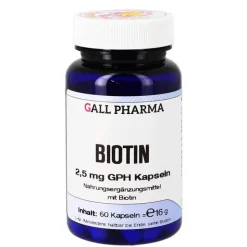 Hecht Pharma Biotin 2,5 mg GPH Kapseln, 60 St- Vitamin B7 (Biotin)