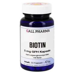 Hecht Pharma Biotin 5 mg GPH Kapseln, 30 St- Vitamin B7 (Biotin)