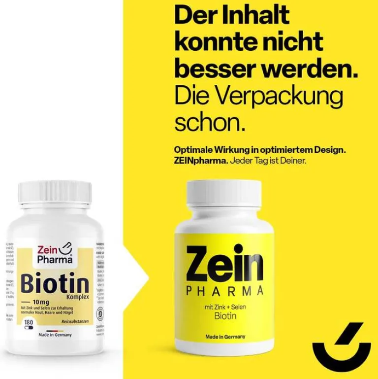 Biotin Komplex 10 mg + Zink + Selen hochdosiert Kapseln , 180 St^Zein Pharma