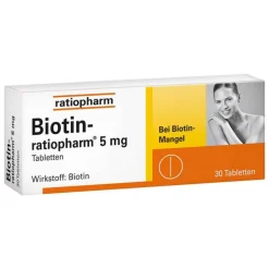 Ratiopharm Vitamin B7 (Biotin)-Biotin 5 mg Tabletten, 30 St