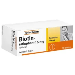 Ratiopharm Biotin 5 mg Tabletten, 90 St- Vitamin B7 (Biotin)
