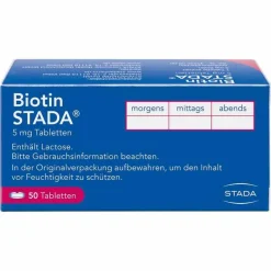 Stada Biotin 5 mg Tabletten, 50 St- Vitamin B7 (Biotin)