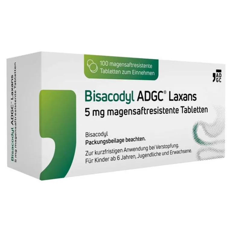 ADGC Bisacodyl ® Laxans 5 mg magensaftresistent Tabletten, 100 St- Abführmittel