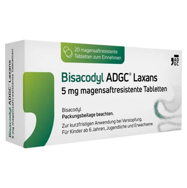 ADGC Abführmittel-Bisacodyl ® Laxans 5 mg magensaftresistent Tabletten, 20 St