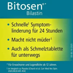 Bitosen Bilastin|Allergie Tabletten-20 mg Tabletten, 50 St