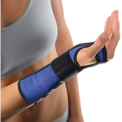 Bort Handgelenkbandagen-Handgelenkstütze mit Aluschiene rechts medium blau, 1 St