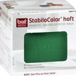 Bort Stabilocolor haft Binde 4cm grün, 1 St- Haft- & Fixierbinden|Binden & Verbände