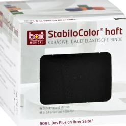 Bort Haft- & Fixierbinden|Binden & Verbände-Stabilocolor haft Binde 8cm schwarz, 1 St