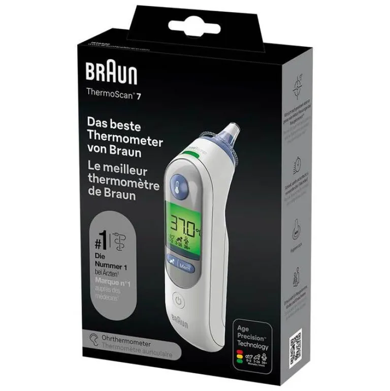 Thermoscan Ohrthermometer|Fieberthermometer-Braun 7 IRT 6520 Ohrthermometer, 1 St
