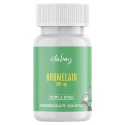 Bromelain 500 mg 1200 F.I.P aus Ananas vegan Kapseln , 100 St^Vitabay Sale