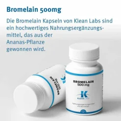 Bromelain 500 mg Kapseln, 60 St^Klean Labs Hot
