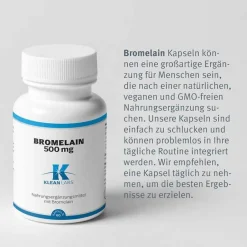 Bromelain 500 mg Kapseln, 60 St^Klean Labs Hot