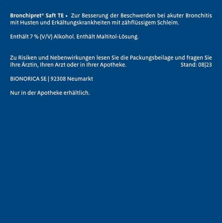 Saft TE, 50 ml^Bronchipret New