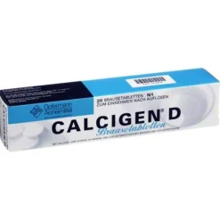 Calcigen D 600 mg / 400 I.E. Brausetabletten, 20 St- Calcium