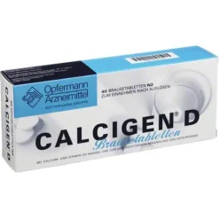 Calcigen Calcium-D 600 mg / 400 I.E. Brausetabletten, 40 St