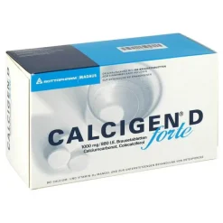Calcigen D forte 1000 mg / 880 I.E. Brausetabletten, 100 St- Calcium
