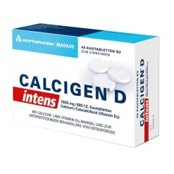 Calcigen Calcium-D intens 1000 mg / 880 I.E. Kautabletten, 48 St