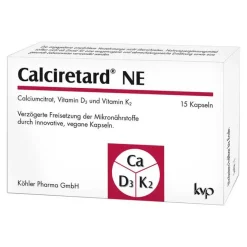 Köhler Calciretard NE Kapseln, 15 St- Vitamin D (Colecalciferol)|Vitamin K