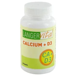 Langner-Vital Calcium + D3 800 mg / Tag Kapseln, 60 St- Calcium