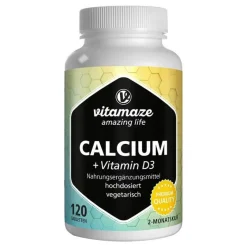 Calcium D3 600 mg / 400 I.E. vegetarisch Tabletten, 120 St^Vitamaze Outlet