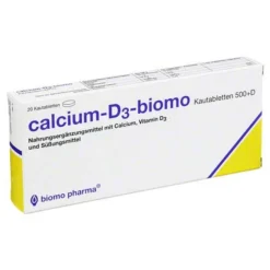 Calcium D3 biomo Kautabletten 500 + D, 20 St^Calcium-D3-biomo Sale