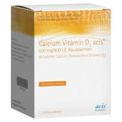 acis Calcium Vitamin D3 ® 500 mg/400 I.E. Kautabletten, 120 St- Vitamin D (Colecalciferol)|Calcium