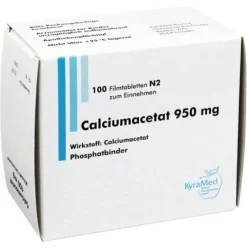 KyraMed Calciumacetat 950 mg Filmtabletten, 100 St- Calcium