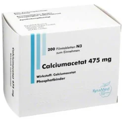 KyraMed Calciumacetat 475 mg Filmtabletten, 200 St- Calcium