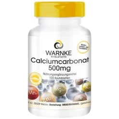 Calciumcarbonat 500 Kautabletten, 100 St^Warnke