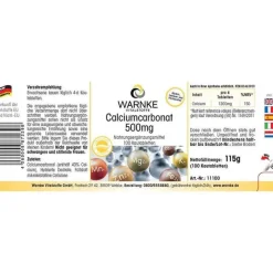 Calciumcarbonat 500 Kautabletten, 100 St^Warnke