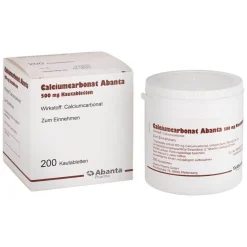 Abanta Pharma Sodbrennen Medikamente-Calciumcarbonat Abanta 500 mg Kautabletten, 200 St