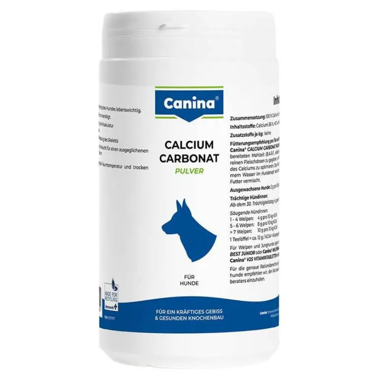 Canina Calciumcarbonat Pulver vet. (für Tiere), 1000 g- Bewegungsapparat