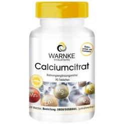 Warnke Calciumcitrat Tabletten, 90 St- Calcium