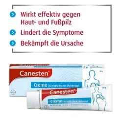 Canesten Creme gegen Pilzerkrankungen an Haut & Füßen, 50 g- Scheidenpilz Medikamente|Scheidenpilz Creme