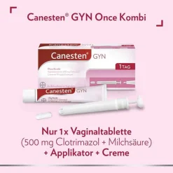 Canesten Scheidenpilz Medikamente|Scheidenpilz Creme-GYN Once Kombi zur Behandlung von Scheidenpilz, 1 P