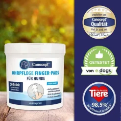 Canosept Ohren, Augen & Zähne-Ohrpflege Finger-Pads für Hunde, 50 St