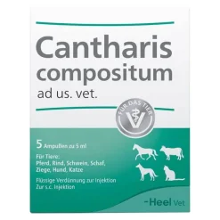 Heel Cantharis Compositum Ampullen vet. (für Tiere), 5 St- Biologische Heilmittel Heel Gmbh