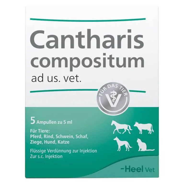 Heel Cantharis Compositum Ampullen vet. (für Tiere), 5 St- Biologische Heilmittel Heel Gmbh