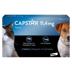 Capstar Flöhe, Zecken & Co.|Flöhe, Zecken & Co.-™ 11,4 mg Tabletten für Katzen und kleine Hunde, 6 St