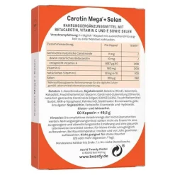 Twardy Carotin Mega + Selen Kapseln, 60 St- Vitamin A (Retinol)|Selen